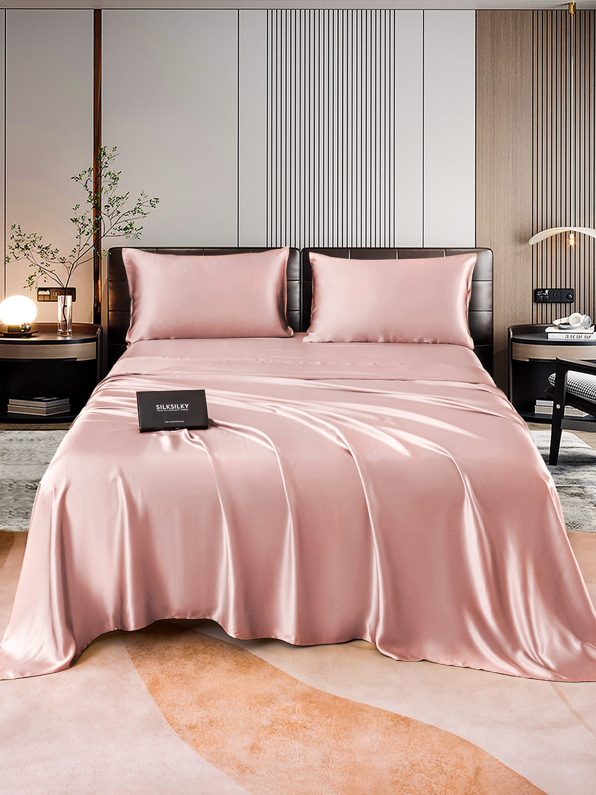 [Bleg Mauve] SilkSilky-DK 22Momme Bedding Set 001