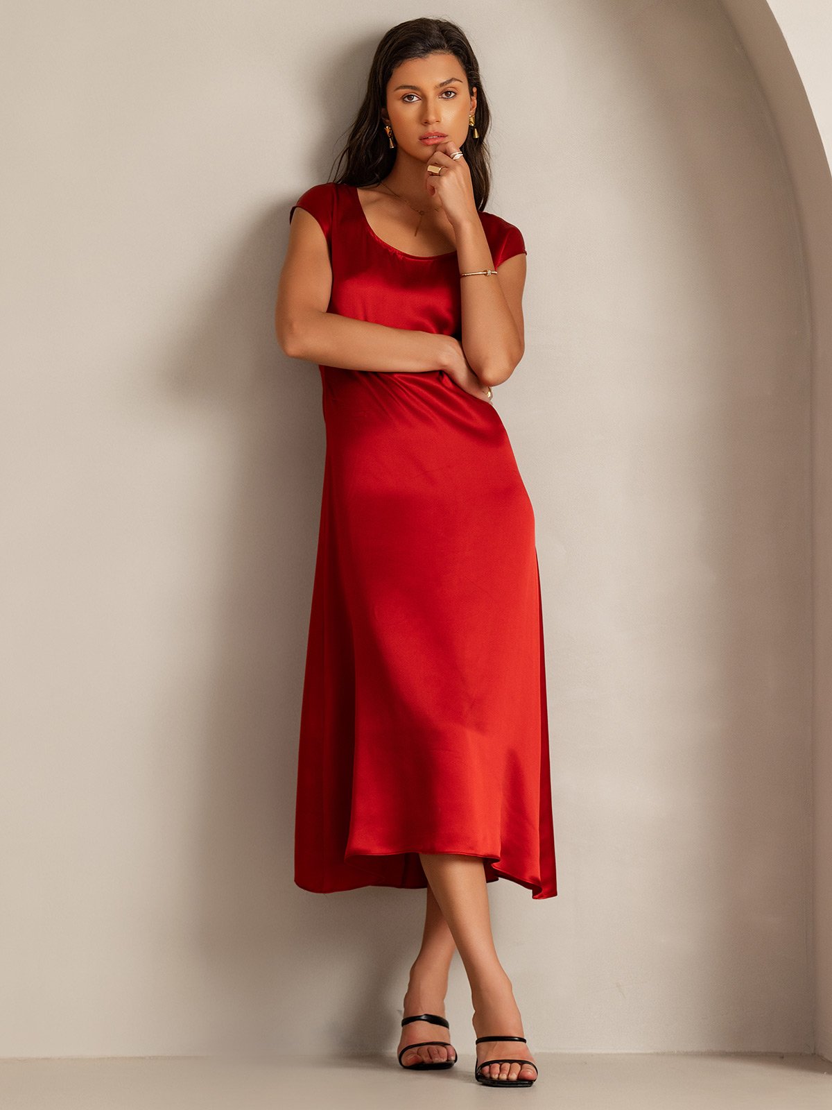 [Vin] SilkSilky-DK 19Momme Silke Dress 003