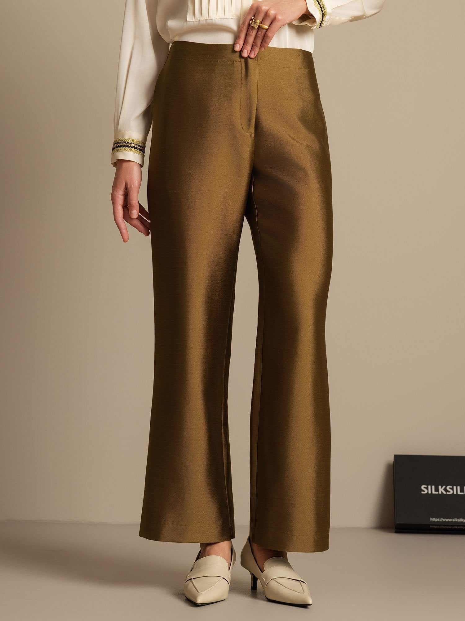 [Bronze] SilkSilky-DK 32Momme Silke Womens Pants 003,