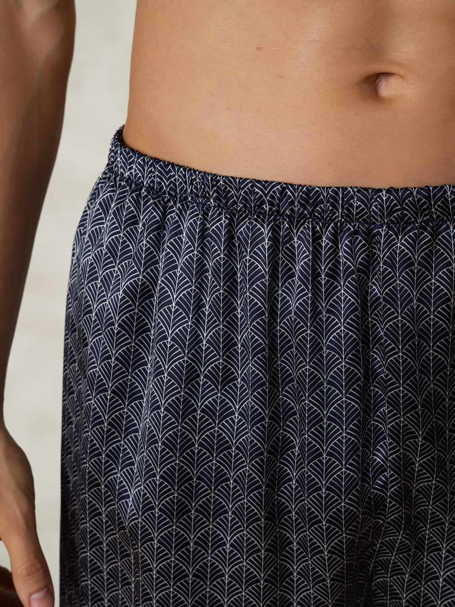[Marine Ginkgo] SilkSilky-DK 19Momme Mens Sleep Bottoms 007