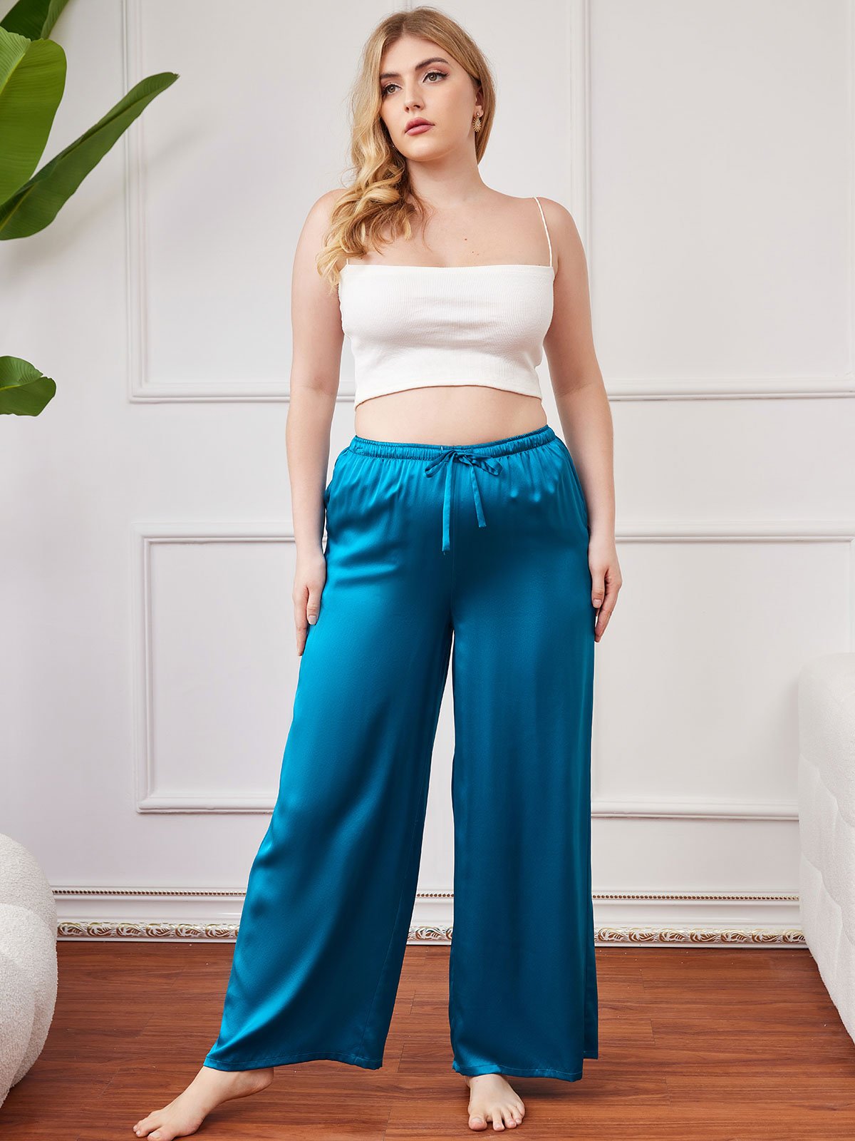 SilkSilky-DK-Pure-Silk-Plus-Size-Womens-Pants-Blågrøn-003