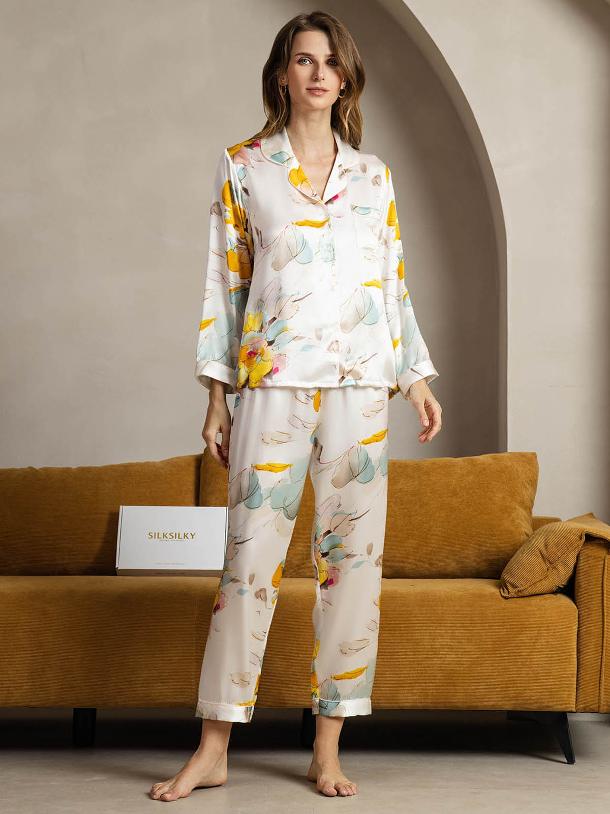 [Orkidéblæk] SilkSilky-DK Womens Pajamas 001