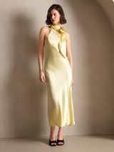 [Lysegul] SilkSilky-DK Sleeveless Halter Kjole 001
