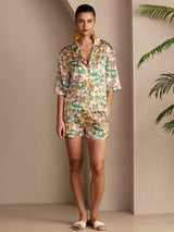 [Sandkrokodille] SilkSilky-DK Short Sleeve Notch Collar Dame Pyjamas 006