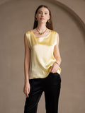 SilkSilky-DK-19Momme-Silke-Sleeveless-Round-Neck-Camisole-Top-Lysegul-001