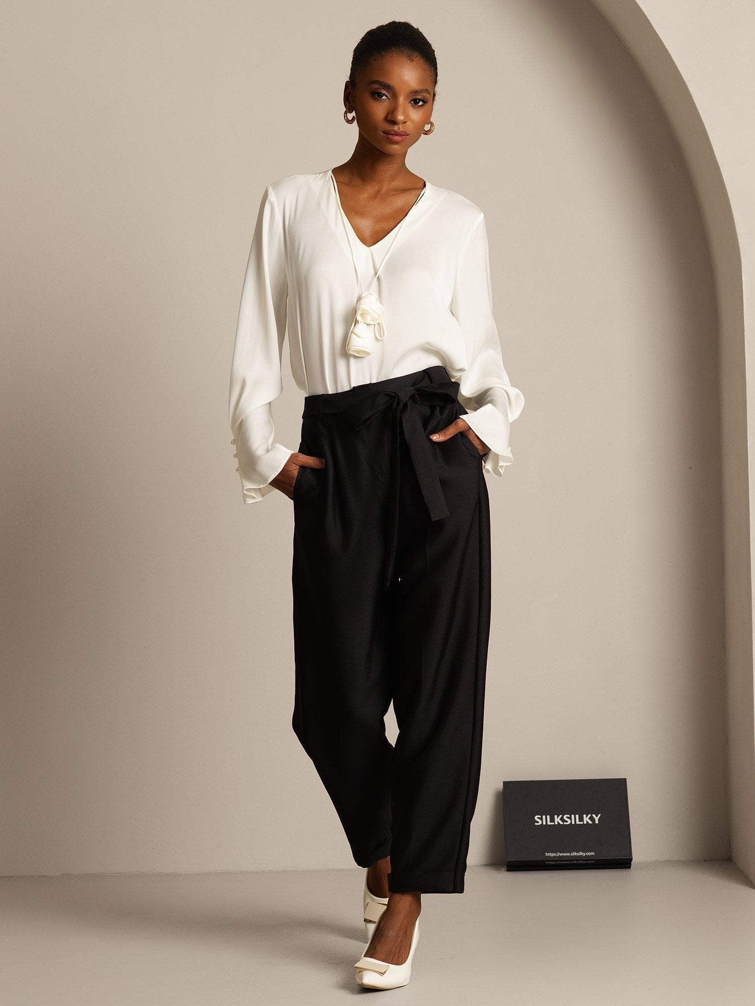 [Sort] SilkSilky-DK 32Momme Silke Womens Pants 003,