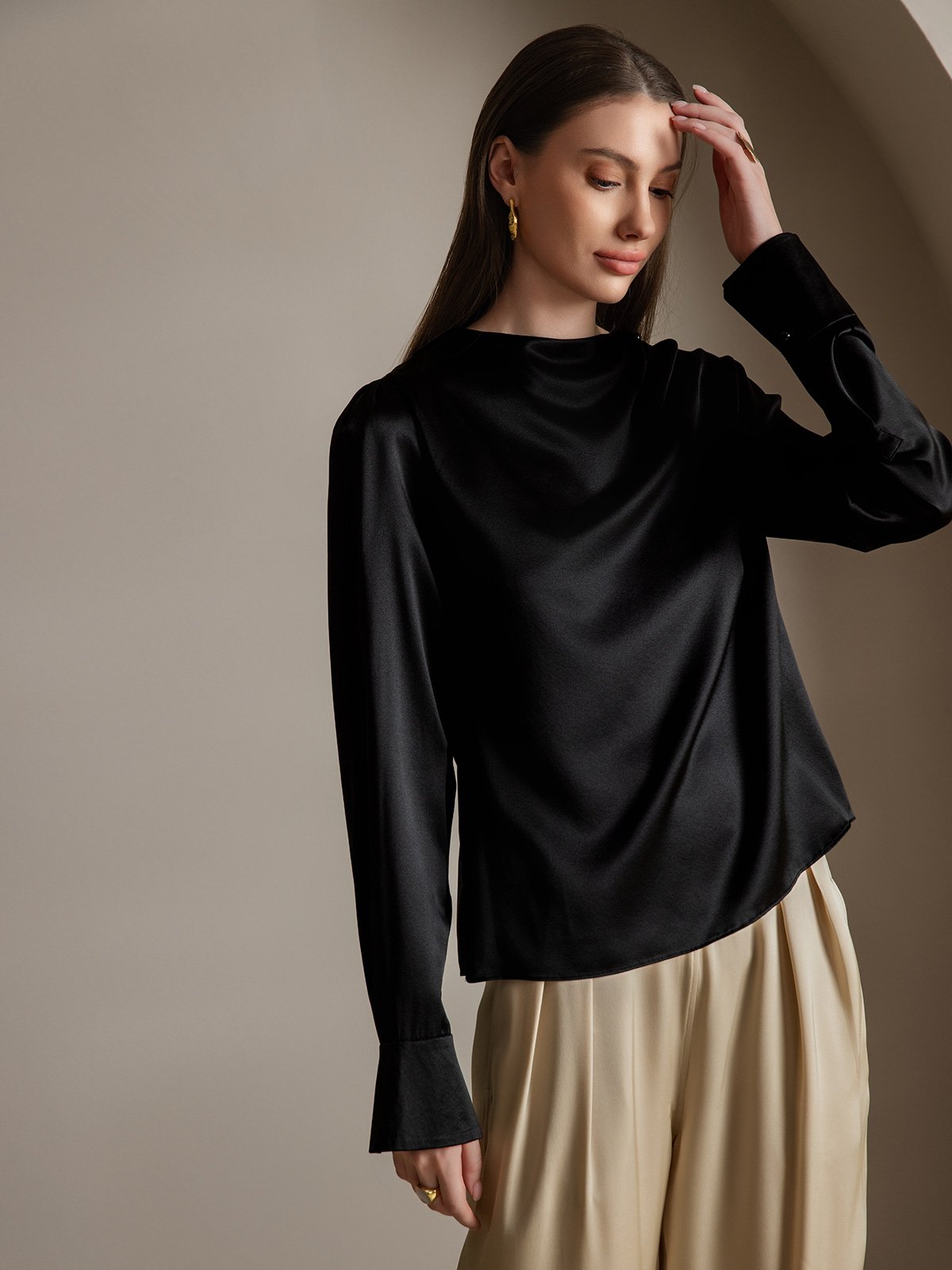 [Sort] SilkSilky-DK 19Momme Silke Womens Shirt 006
