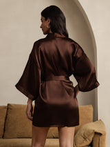 [Kaffe] SilkSilky-DK 3/4 Sleeve Dame Morgenkåbe 002