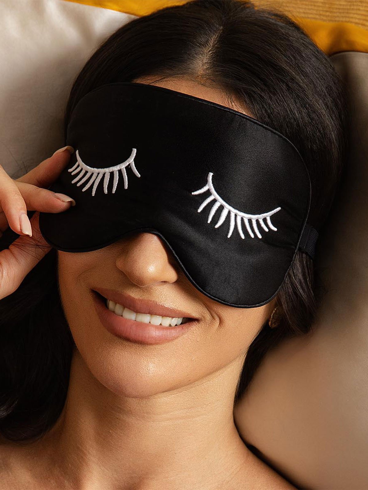 [HvideØjenvipper] SilkSilky-DK Silke Eye Mask 001