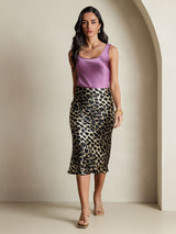 [Leopard] SilkSilky-DK 19Momme Skirt 009,