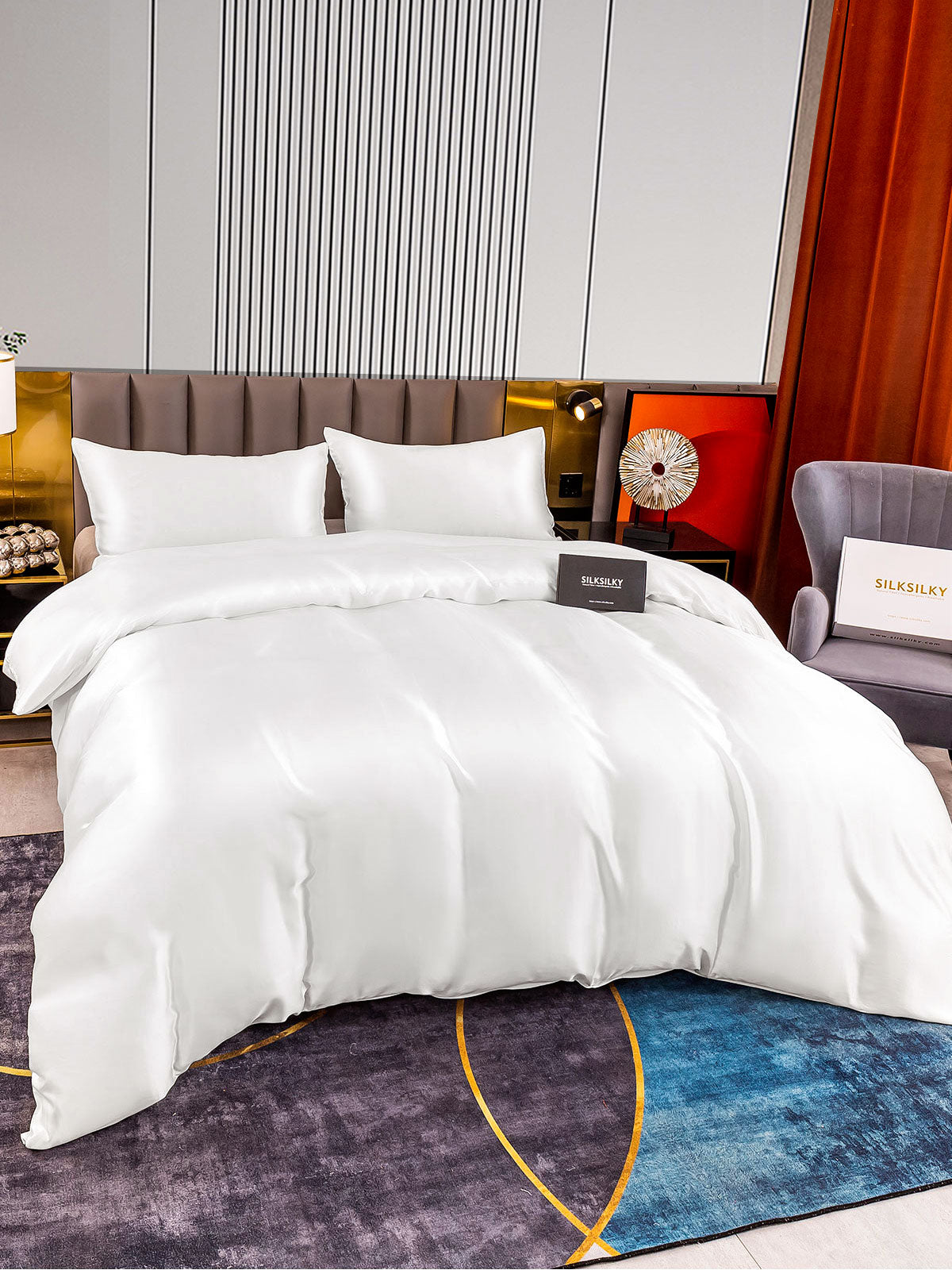 [Hvid] SilkSilky-DK 22Momme Bedding Set 003