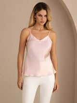 [Lys Pink] SilkSilky-DK Sleeveless V Neck Camisole Top 003