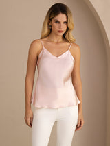 [Lys Pink] SilkSilky-DK Sleeveless V Neck Camisole Top 004