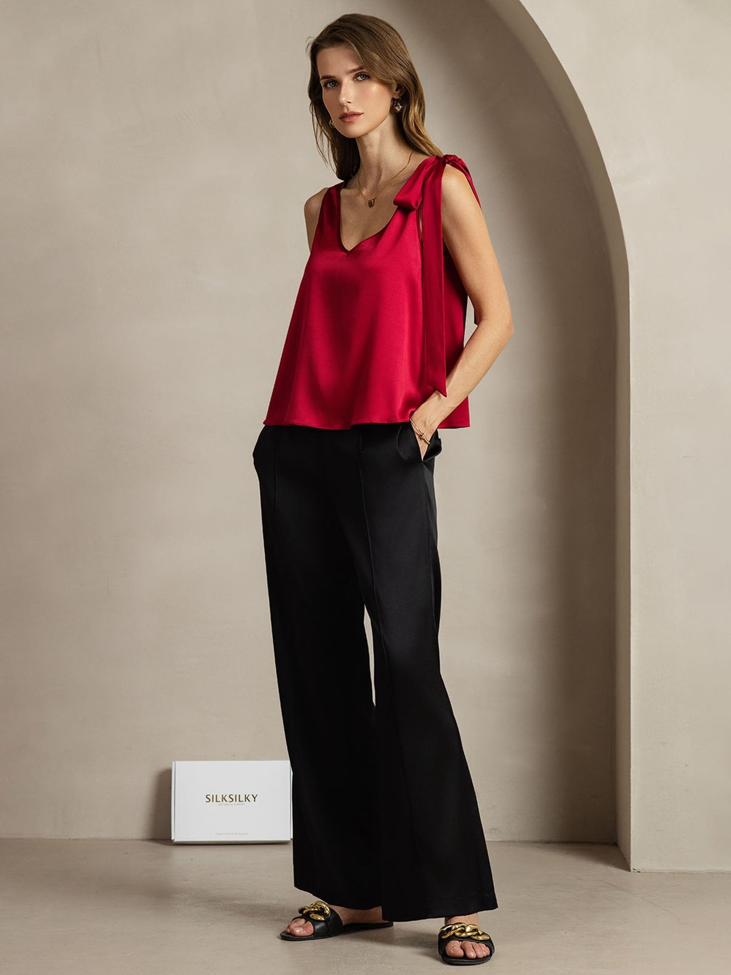 [Vin] SilkSilky-DK 19Momme Silke Womens T-Shirt 003