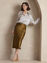 [Brun] SilkSilky-DK Nederdel 007