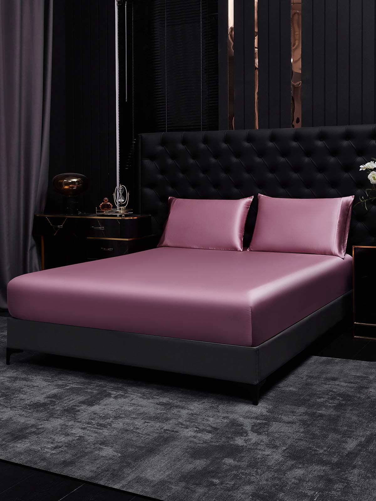[Mauve Orkidé] SilkSilky-DK 22Momme Bedding Set 002