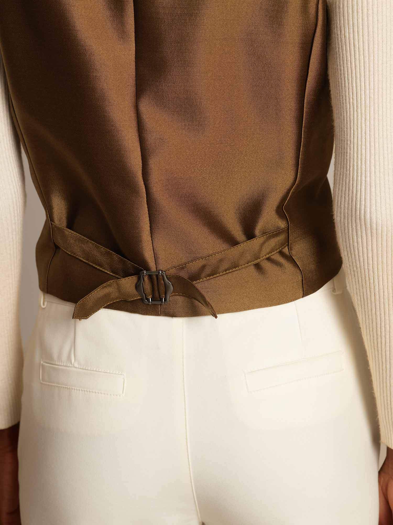 [Bronze] SilkSilky-DK 32Momme Silke Womens Vest 005