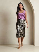 [Leopard] SilkSilky-DK 19Momme Skirt 006,