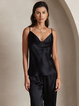[Sort] SilkSilky-DK Spaghetti Strap Cowl Neck Camisole Top 005