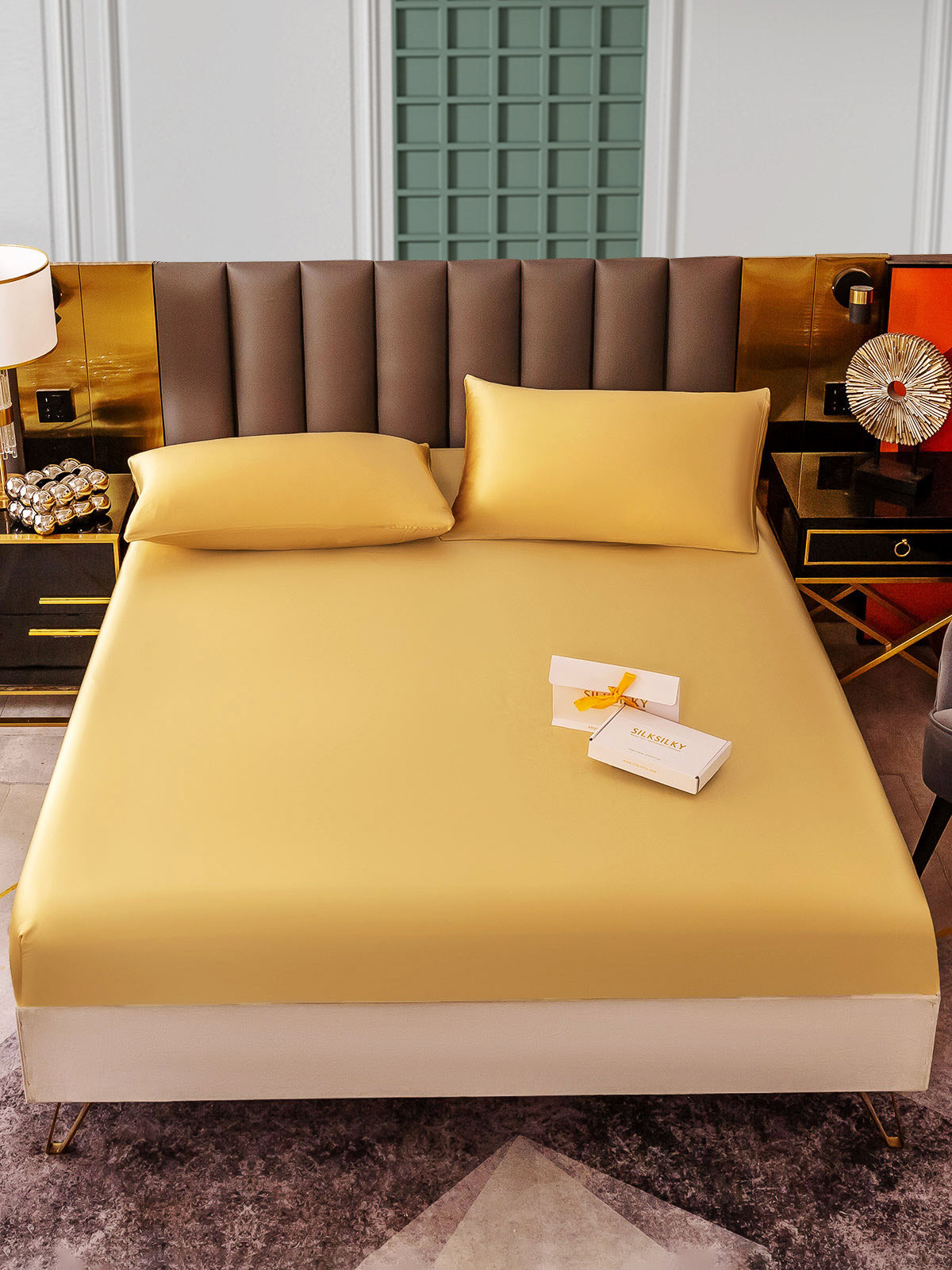 [Champagne] SilkSilky-DK 25Momme Bedding Set 002