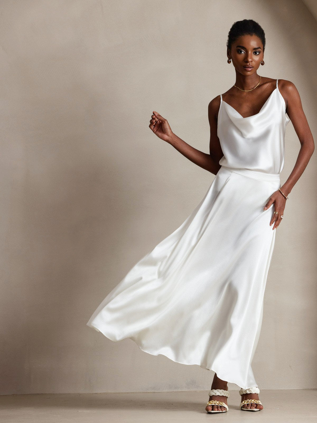 [Hvid] SilkSilky-DK 19Momme Silke Camisoles 006