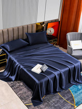 [Mørkeblå] SilkSilky-DK 22Momme Bedding Set 002,