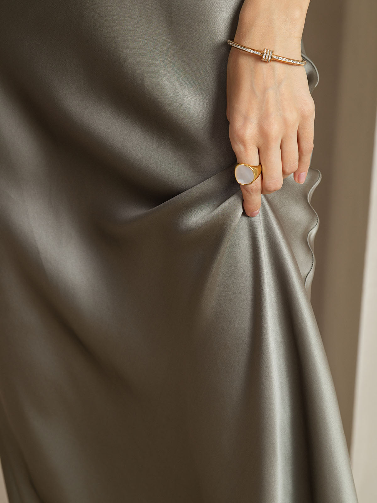 [Grågrøn] SilkSilky-DK Dress 006,