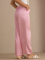 [Rosa Nålestribet] SilkSilky-DK Womens Pants 002