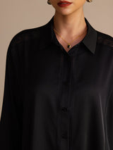 [Sort] SilkSilky-DK Long Sleeve Lapel Collar Bluse 004