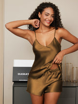 [Kaffe] SilkSilky-DK Sleeveless V Neck Camisole Sæt 001