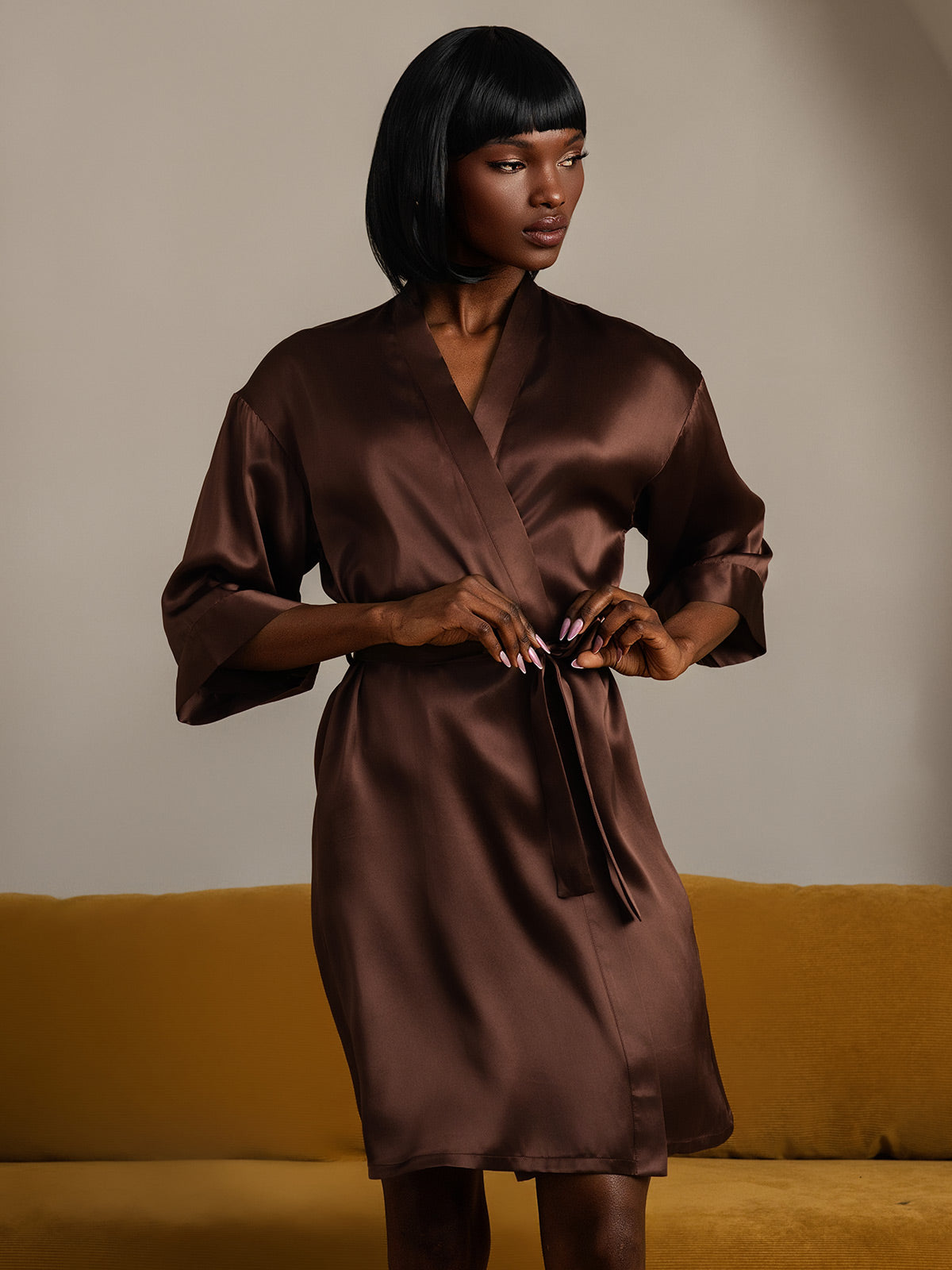 [Kaffe] SilkSilky-DK Womens Robe 005