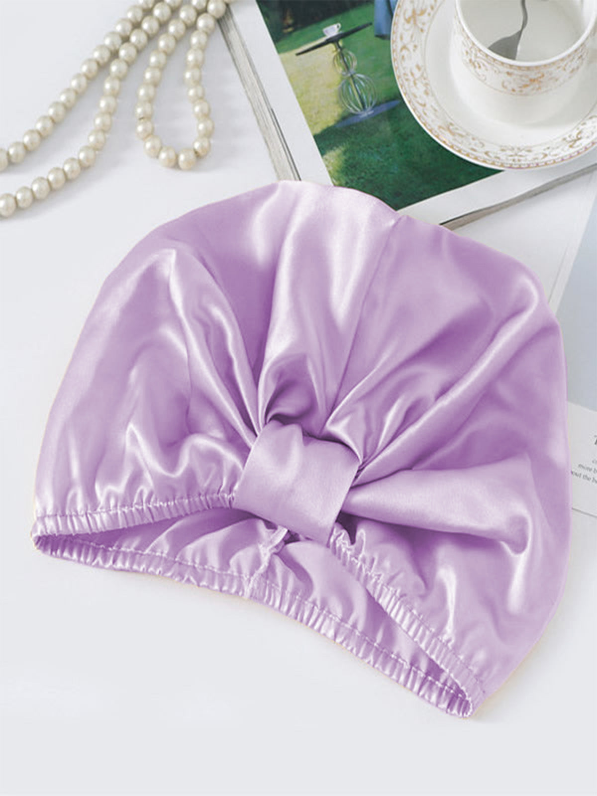 [Lavendel] SilkSilky-DK Sleep Cap 002,