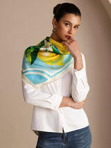 [Blå Citron] SilkSilky-DK Scarf 004