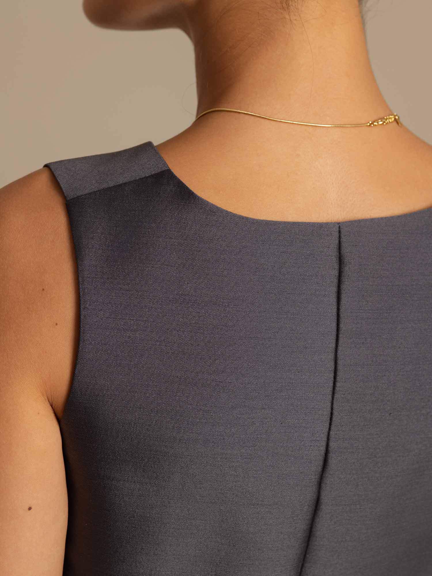 [Grå] SilkSilky-DK 32Momme Silke Womens Vest 004