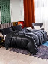 [Sort] SilkSilky-DK 25Momme Sengesæt 004