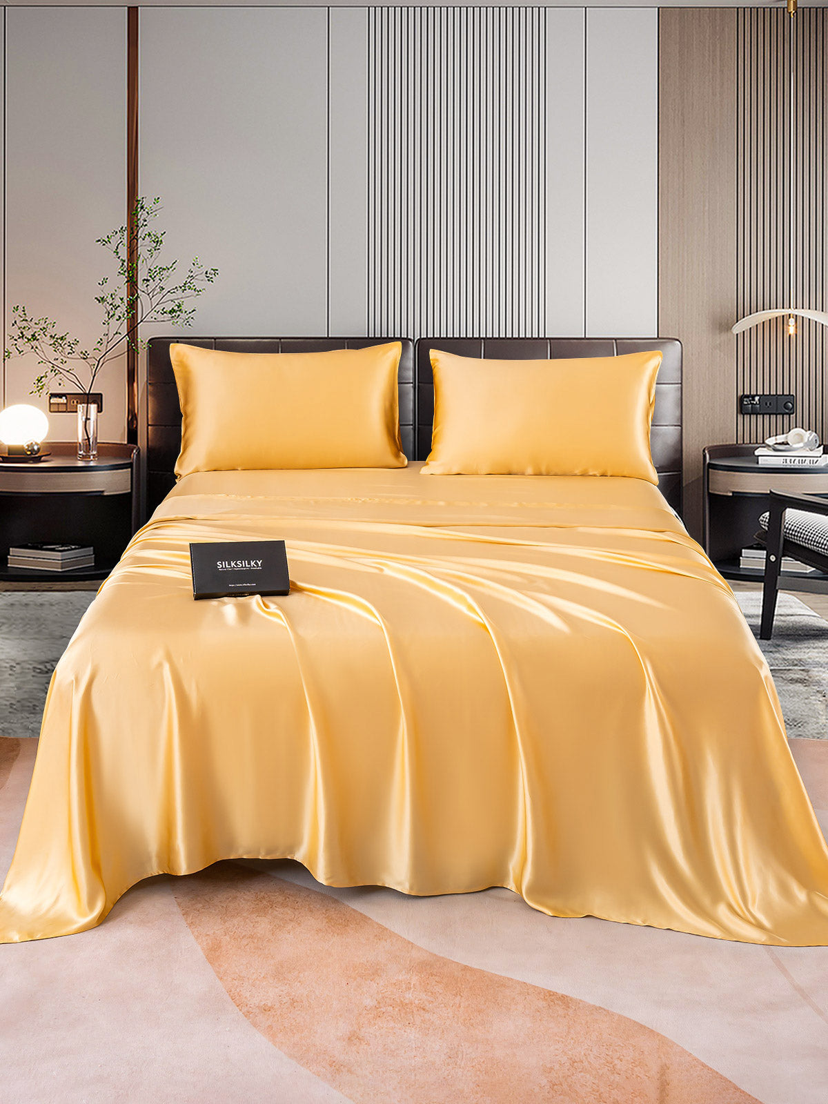 [Champagne] SilkSilky-DK 22Momme Bedding Set 001