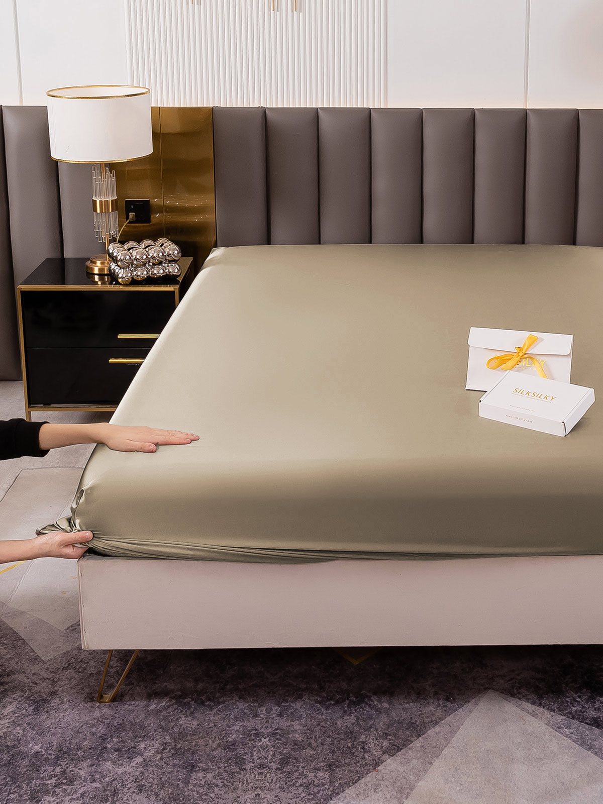 [Kaki] SilkSilky-DK 19Momme Sheet 003