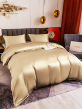 [Beige] SilkSilky-DK 19Momme Sengesæt 004