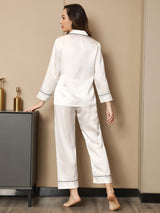 [Hvid] SilkSilky-DK Womens Pajamas 003