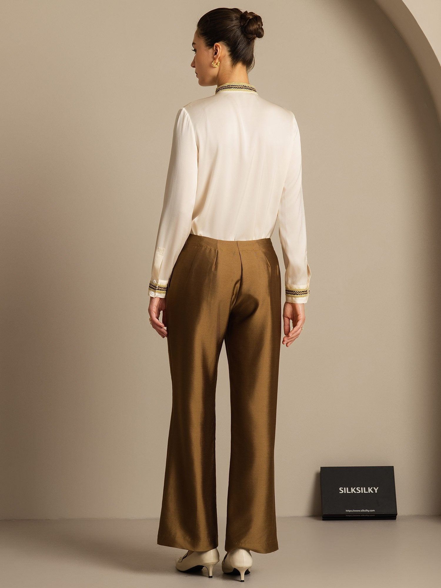 [Bronze] SilkSilky-DK 32Momme Silke Womens Pants 002,