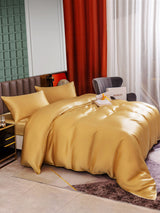 [Champagne] SilkSilky-DK 25Momme Sengesæt 004