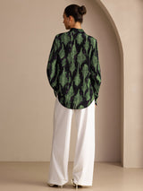 [Sort Mos] SilkSilky-DK Long Sleeve Lapel Collar Bluse 002