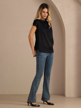 [Sort] SilkSilky-DK Short Sleeve Blouse 005