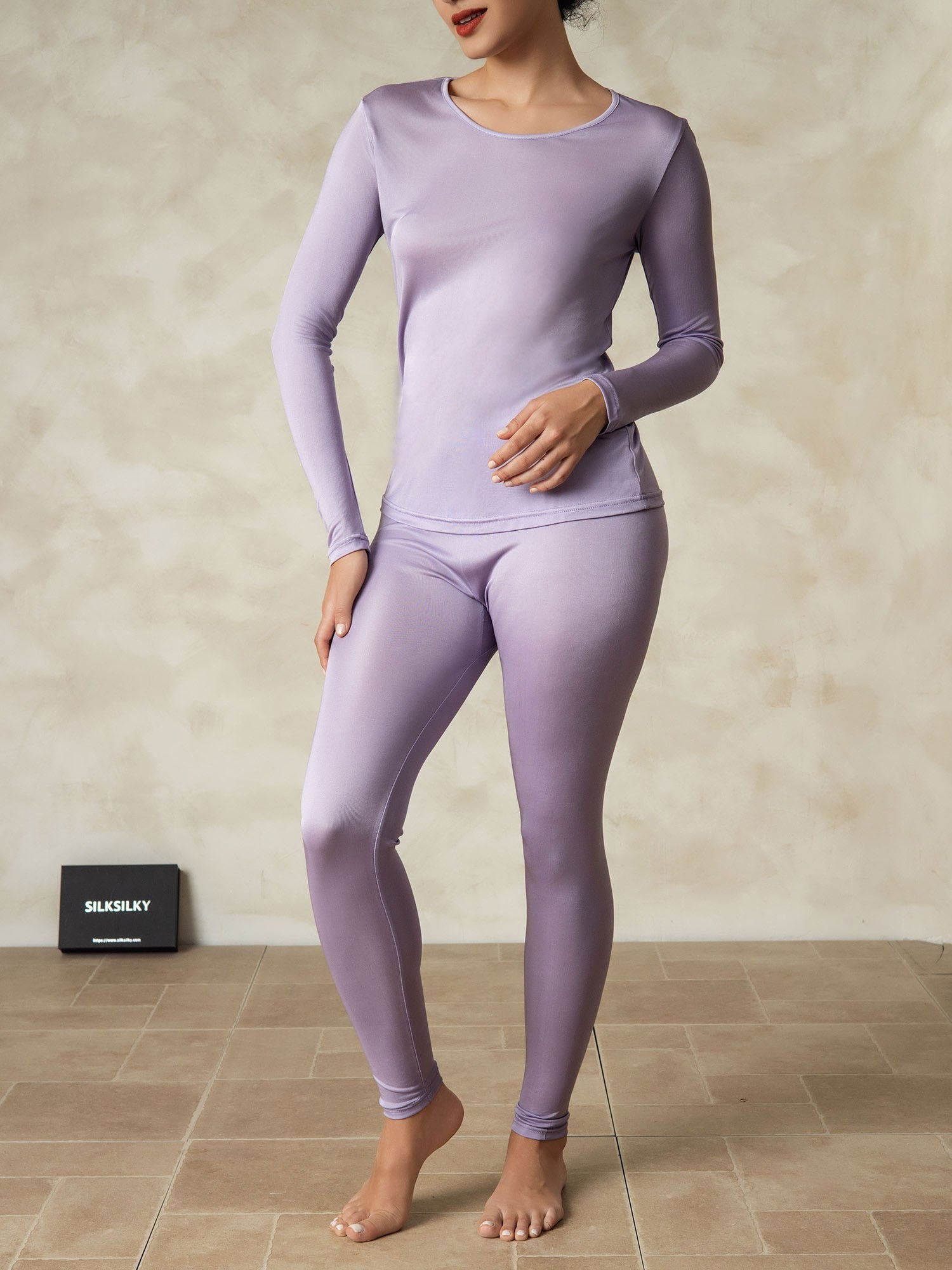[Lilla] SilkSilky-DK Silke Womens Pajamas 004