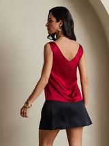 [Vin] SilkSilky-DK Sleeveless V Neck Camisole Top 002