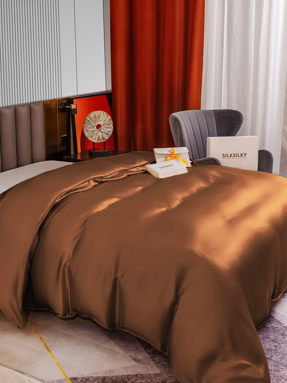 [Kaffe] SilkSilky-DK 22Momme Duvet Cover 004