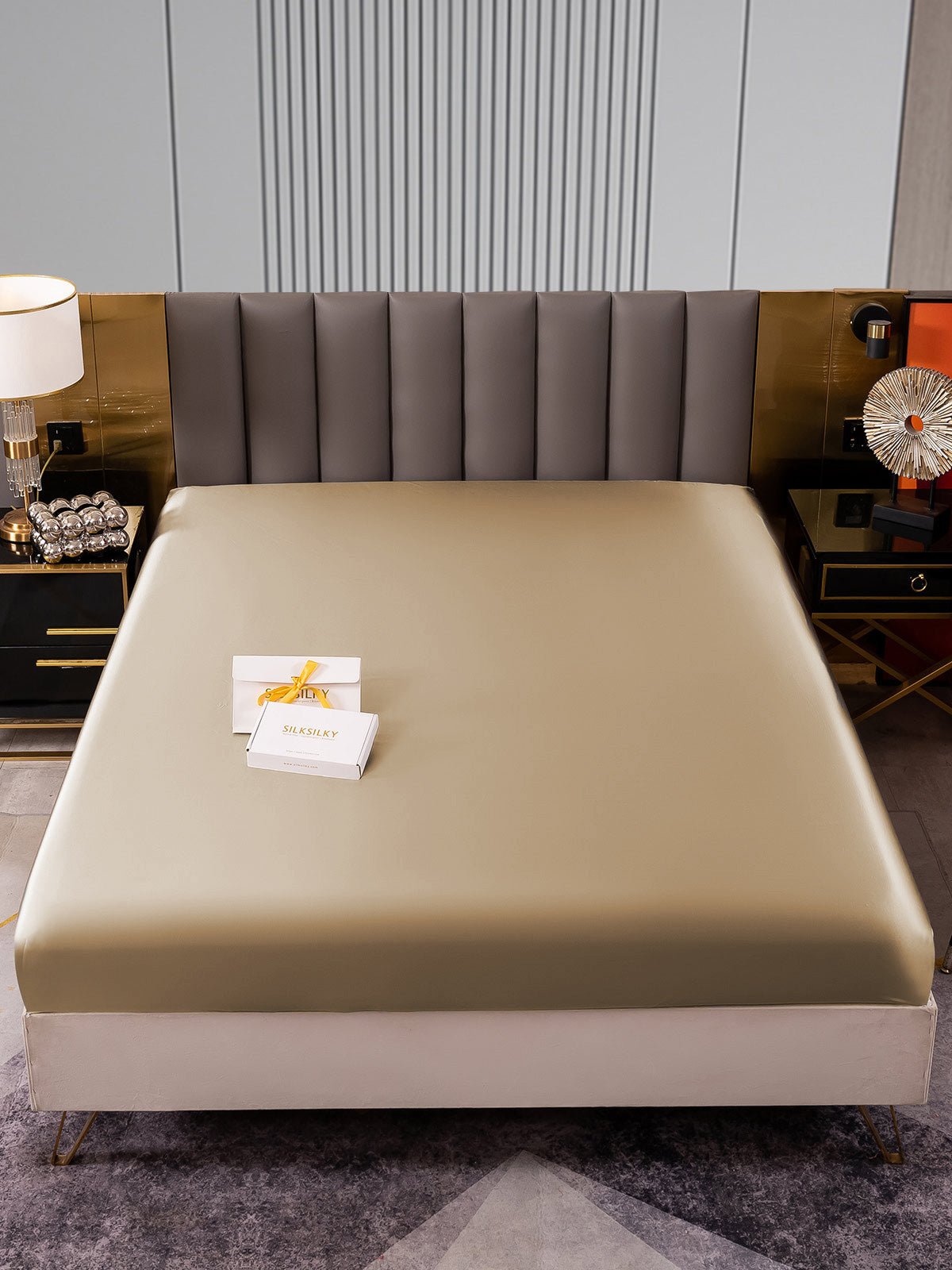 [Beige] SilkSilky-DK 22Momme Sheet 001