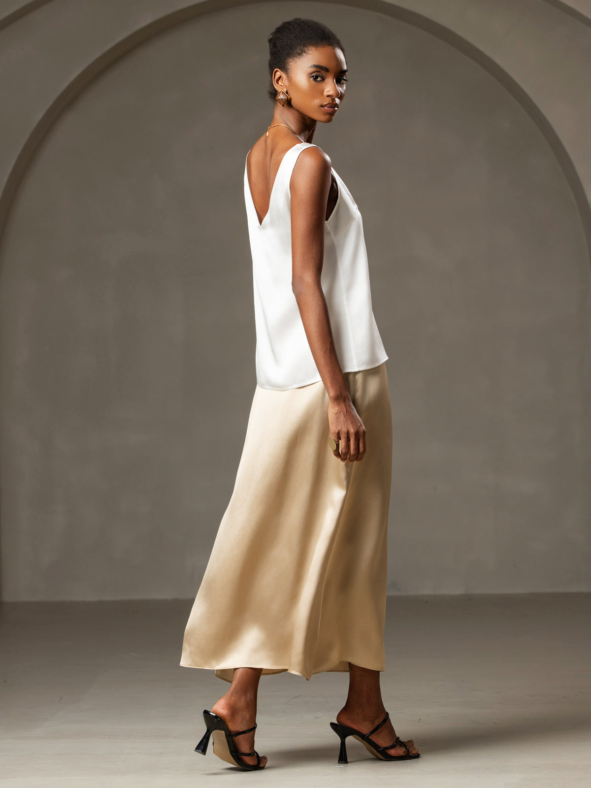 [Hvid] SilkSilky-DK 19Momme Silke Camisoles 003