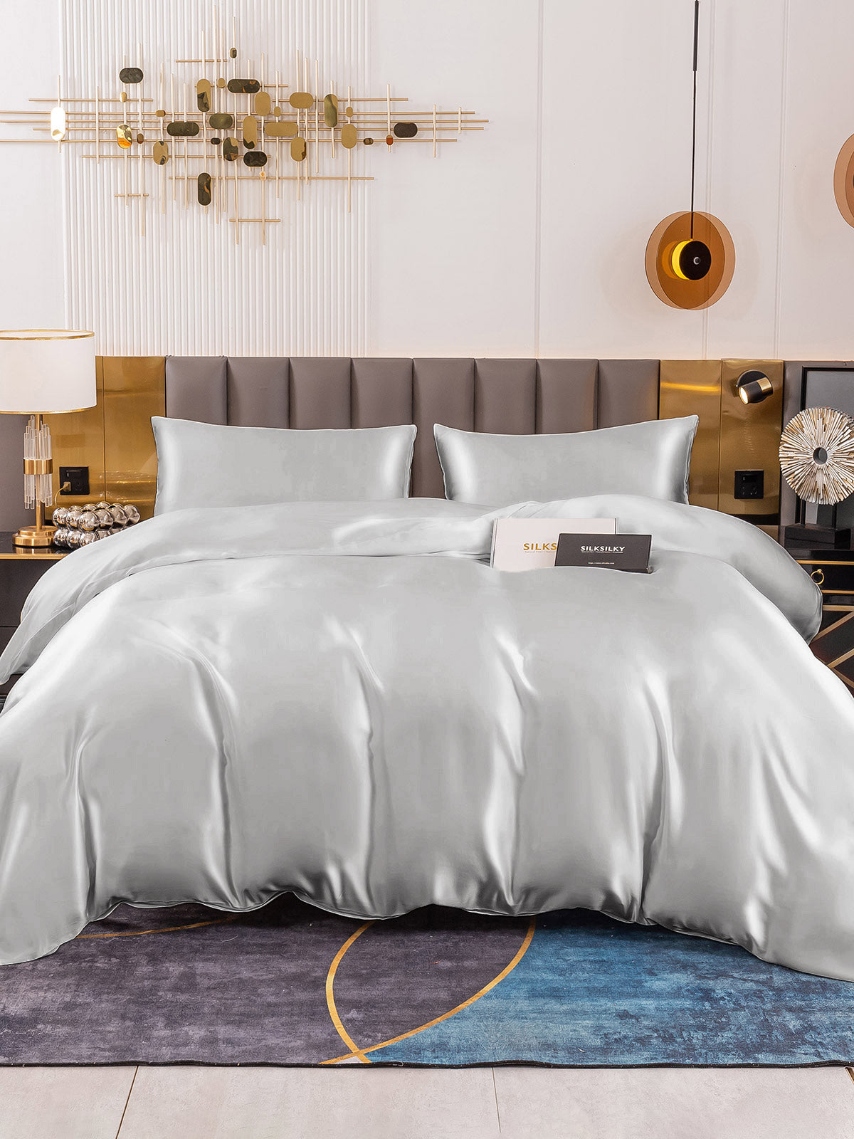 [Sølv] SilkSilky-DK 19Momme Bedding Set 001