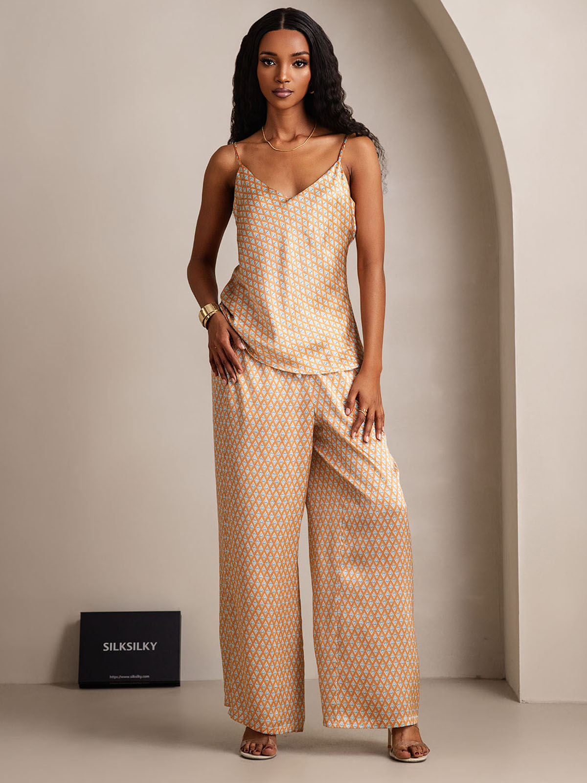[Blomster] SilkSilky-DK Camisole Set 003